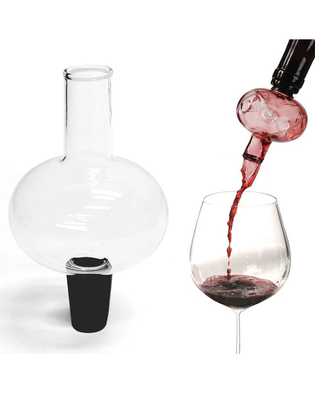 Aerador de Vinho em Vidro com Bico Dosador